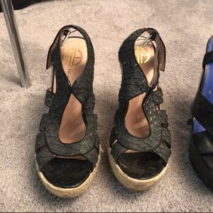 House of Harlow wedge heels.